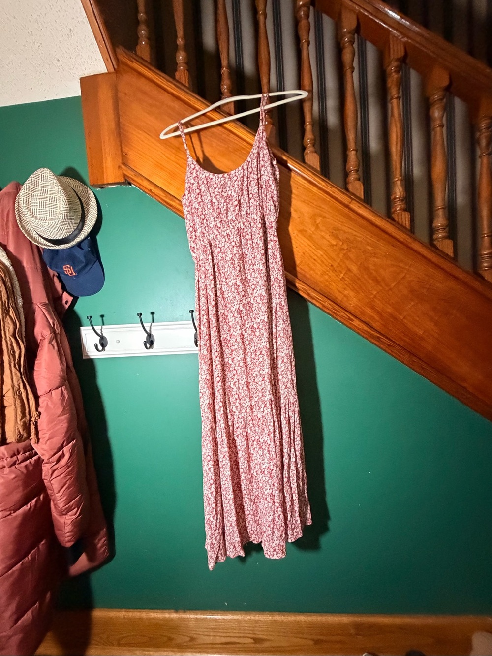 Abercrombie & Fitch Pink Floral Maxi Slip Dress
